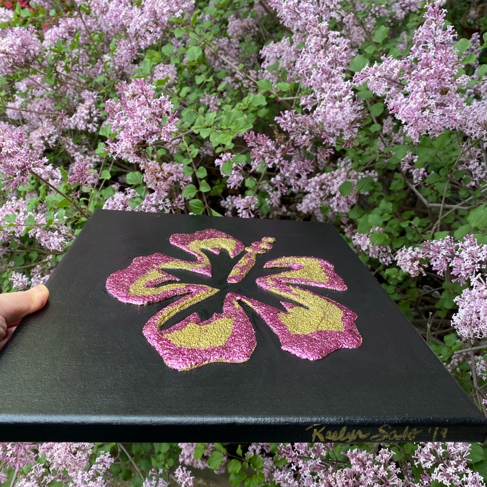 Flower/ Hibiscus Microbead Art 3D